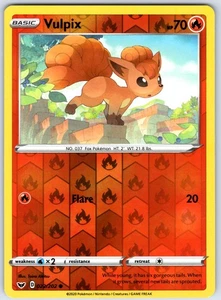 Vulpix Common SWSH01: Sword & Shield Base Set Reverse Holo 022/202 LP - Picture 1 of 1