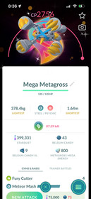 Shiny Metagross with Go Tour Mega Background | Pok&eacute;mon GO | Mini PTC