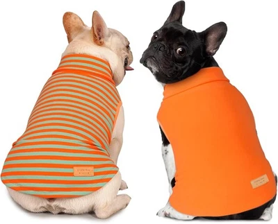 *NUEVO CON ETIQUETAS* Paquete de 2 suéteres de cuello alto para perros ~ SUPER SUAVES Y CÓMODOS ~ NARANJA ~ Grande Foto 1 de 3