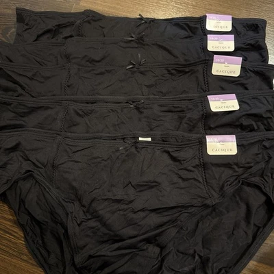 NUEVO CON ETIQUETAS 18/20 Lane Bryant Cacique Premium Panty Lote de 5 Pares NUEVO Hipster Negro Para Mujer Foto 1 de 4