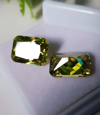 AAA Top Quality 100 % Natural Green Colour Princess Cut 5Pc 10x14x5.50mm 23Ct - Image 1 of 4