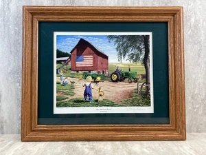 Framed Print John Deere "THE AMERICAN DREAM" Farm Country Wall Art - Picture 1 of 10