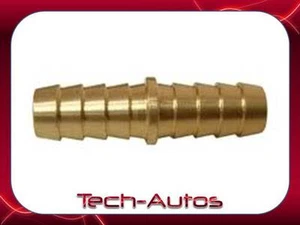 BRASS METAL STRAIGHT FUEL /WATER HOSE JOINER CONNECTOR- MENDER-REPAIRER 10MM - Picture 1 of 1