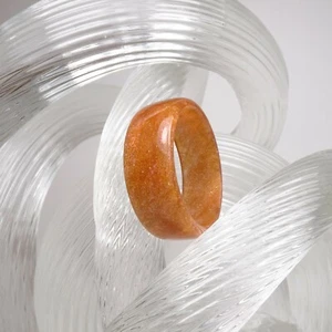 Wüstengold holografische Perle Acryl Harz Ring - Herren oder Damen - Handarbeit - Bild 1 von 1