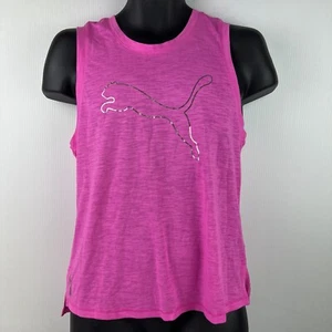 PUMA Training Graphic Tank Top Womens M Pink/Silver 46/61 - Picture 1 of 6