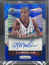 2014-15 Panini Prizm C.J. MCCOLLUM Blue Pulsar Prizm Autograph #036/249 BLAZERS