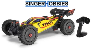 ARRMA ARA4206V4T2 Typhon Mega 665 1/8 4WD Electric RC Buggy Yellow w/ SLT2 HH - Picture 1 of 5
