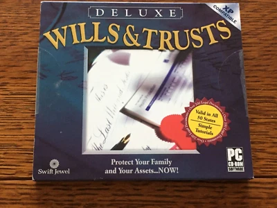 Deluxe Wills & Trusts PC CD-ROM Cosmi Swift Jewel NEW - Image 1 of 4