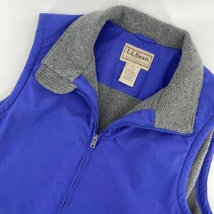 L.L.Bean Fleece Lined Nylon Vest Outdoor Hiking Camping Winter Gear Tall Large - Picture 1 of 5