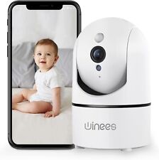 winees Baby Monitor, 1080P Indoor Camera with Night Vision, Surveillance Camera 