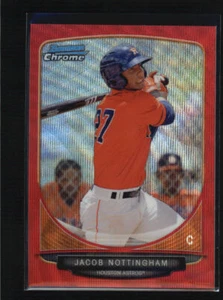 JACOB NOTTINGHAM 2013 BOWMAN CHROME RED WAVE REFRACTOR #12/25 AG3778 - Picture 1 of 1