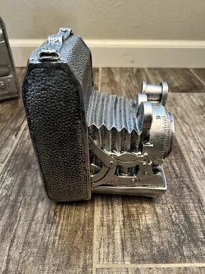 Câmera retrô americana vintage escultura mesa decoração escritório em casa prata - Imagem 1 de 4