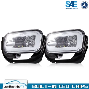 2pcs LED Fog Lights Chrome For Dodge Ram 2500 3500 2010 2011 2012 2013 2014-2018 - Picture 1 of 11
