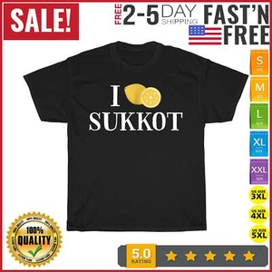I Love Sukkot Etrog Sukkah Jewish Holiday Feasts Pun Vintage T Shirt Men Women - Picture 1 of 9
