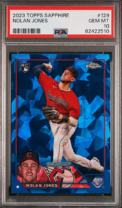 2023 Topps Chrome Sapphire Nolan Jones Rookie #129 - PSA 10