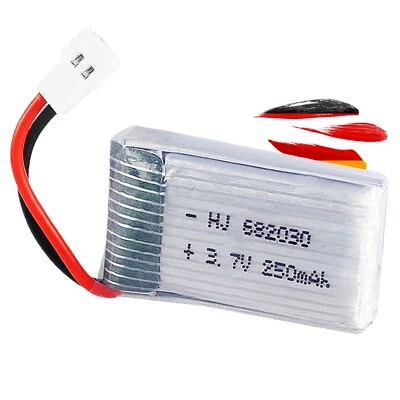 3.7V 250mAh Akku Syma X11, FX819, D2, V911s, RC Hubschrauber,Flugzeug,Ersatzteil - Bild 1 von 4