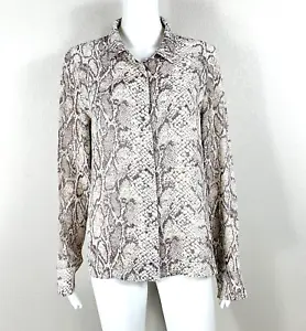 REFORMATION Violet Top Long-Sleeve Python Snake Print Size L Large - NTSF - Picture 1 of 7