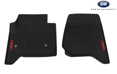 2015-2018 GMC Yukon Premium All Weather Front Floor Mats 23452756 Black OEM GM - Image 1 of 4