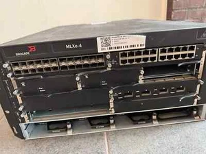USED Brocade BR-MLXe-4-AC NetIron MLXe 4-Slot Bundle NI-XMR-MR - Afbeelding 1 van 4