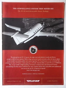 7/2004 PUB PILATUS PC-12 SPECTRE FLUGZEUG ÜBERWACHUNGSSYSTEM ORIGINAL ANZEIGE - Bild 1 von 1