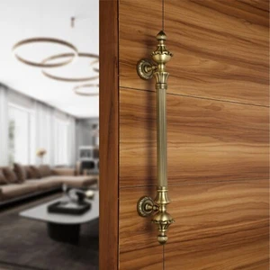 18 inch Lotus Design Antique Finish Main Door Handle For All The Doors, 1 Pcs - Picture 1 of 7