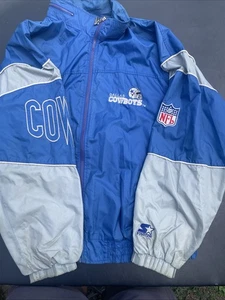 Vintage Dallas Cowboys Starter Jacket Windbreaker XL Blue - Picture 1 of 10