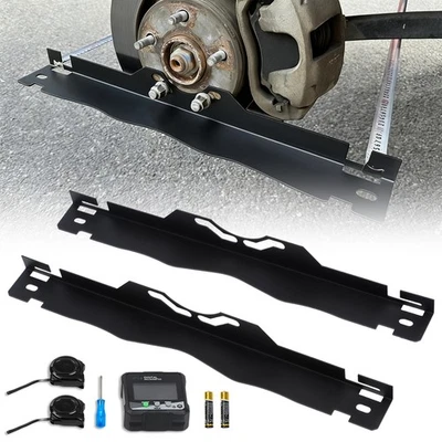 Wheel Alignment Tool Toe Plates + 2 Tape Measures Digital Inclinometer 2 Battery - Image 1 of 4
