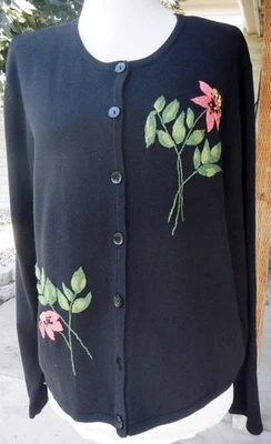 De colección. PENDLETON LIGERO BORDADO CUENTAS SUÉTER CÁRDIGAN GRANDE Foto 1 de 4