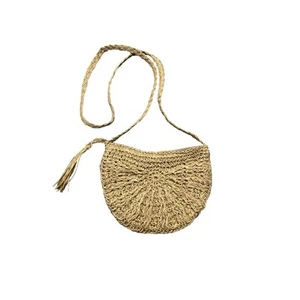 Boho Beach Straw braided crochet bag - Picture 1 of 6