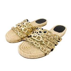 HERMÈS Chaîne d'Ancre Sandals SIZE EU37 Serial Z - Picture 1 of 5
