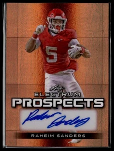 2024 Leaf Electrum - Prospects Auto Bronze #PA-RS1 Raheim Sanders #/59 - Bild 1 von 2
