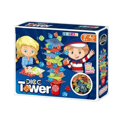Cognitive Development Dices Game Strategic Stacking Game Board Family Activity - Image 1 of 4