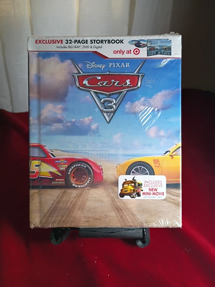 Disney Pixar Cars 3 Blu Ray DVD Digital Combo With 32 Page Storybook