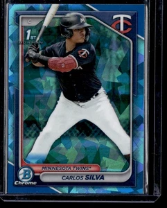 CARLOS SILVA 2024 BOWMAN SAPPHIRE PROSPECTS RC MINNESOTA TWINS #BCP-120 1° - Foto 1 di 2