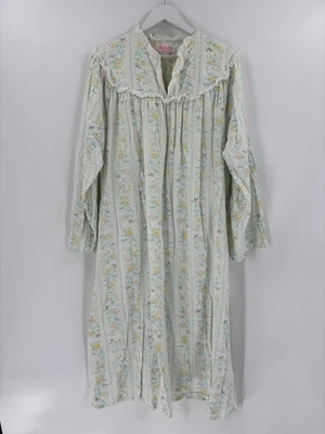 Vintage Honors Intimates Nightgown Womens Large/XL White Floral Lace Long Sleeve - Image 1 of 4