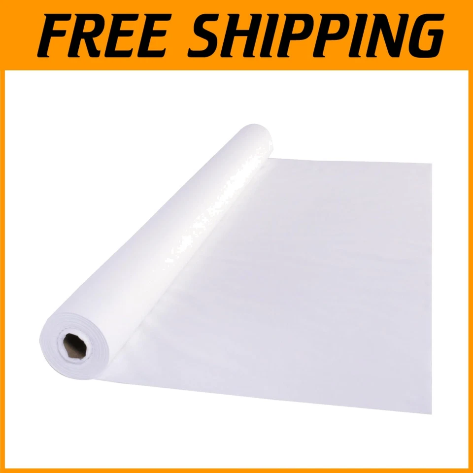 Elegante rollo de mantel tipo lino - blanco, 100' de largo Foto 1 de 3