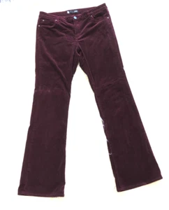 Kut from the Kloth Wine Burgundy Corduroy Karen Baby Bootcut Pants SIZE 14 - Picture 1 of 12