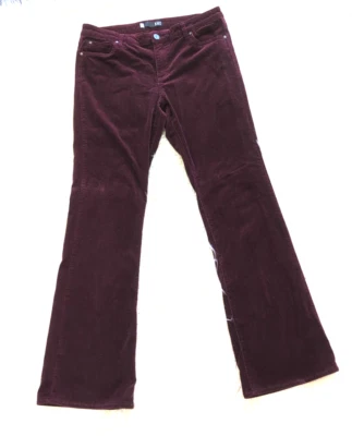 Kut from the Kloth Wine Burgundy Corduroy Karen Baby Bootcut Pants SIZE 14 - Image 1 of 4