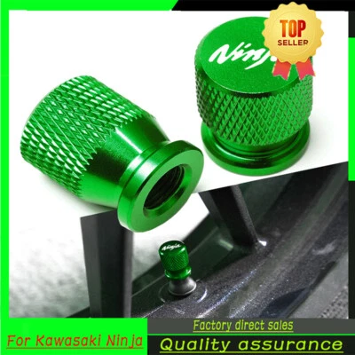 New For Kawasaki Ninja 250 300 400 650 2010-2019 Tire Valve Stem Cover Cap Plug - Imagem 1 de 4