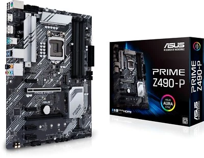 Intel Z490 Asus PRIME Z490-P motherboard LGA 1200 ddr4 ATX Dual M.2 Usb 3.2 Hdmi - Image 1 of 4