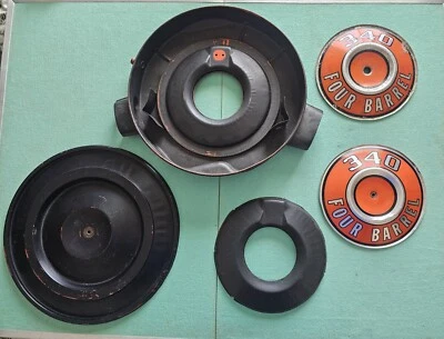 Purificador de aire Mopar 1970-71 doble snorkel Duster Cuda 340 Dart Swinger Challenger  Foto 1 de 4