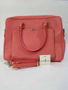 π NEW Leather Coral Gianni Conti Laptop/Work Bag. NWOT - Picture 1 of 11
