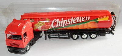 A GRELL HO 1/87 CAMION CITERNE TRUCK TANKER IVECO STRALIS CHIPSLETTEN CHIPS BOX - Photo 1/4