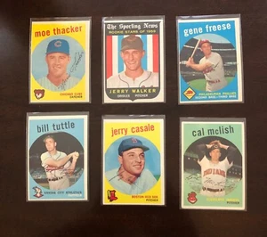 VINTAGE 1959 Topps Baseball 12 Card Lot (Thacker/Walker/Sullivan) VG-EX - NICE! - Picture 1 of 4