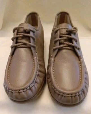 Women's SAS Bounce Moccasin Hand Stitched Shoes, Size 6W, Mocha Color  - Image 1 of 4