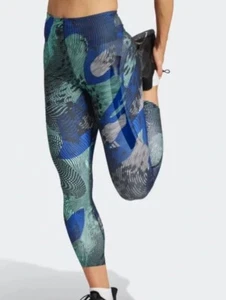 Adidas Adizero Leggings Damen klein S 130911603 blau laufen $ 95 Damen - Bild 1 von 22