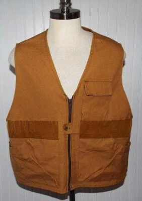 Men's Vintage 80's L.L.Bean Brown Canvas Hunting Vest XL Fishing Tactical USA - Image 1 of 4
