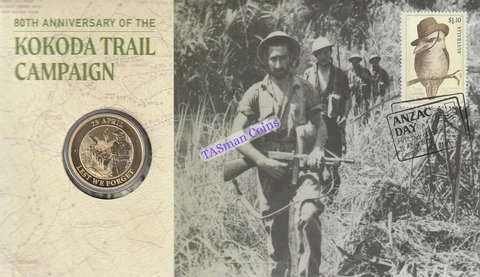 PNC Australia 2022 Kokoda Trail Campaign 80th Anniversary Perth Mint $1 Coin Cover