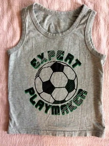 The CHILDREN’S PLACE boy’s gray muscle shirt play t-shirt tank top size XS 4 EUC - Picture 1 of 4
