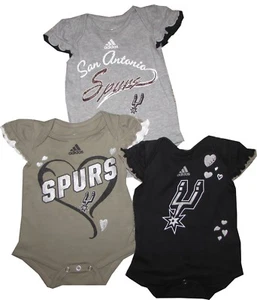 San Antonio Sporen 3-teiliges Mädchen Team Creeper Set Kleinkind Baby - Bild 1 von 1